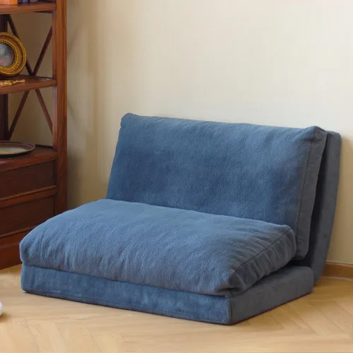 Miniatura 19 de N&V Sofá cama plegable tipo bolsa de frijoles, sofá cama plegable con relleno de espuma, incluye funda extraíble y lavable a máquina, suave forro