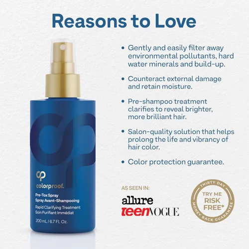 Miniatura 4 de Colorproof Spray pre-tox para el cabello, 6.7 onzas líquidas, spray de prechampú de aclaración rápida con protección del color, aroma a coco