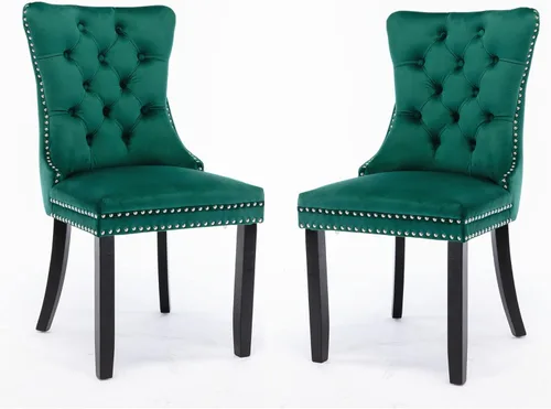 Miniatura 51 de Juego de 6 sillas de comedor modernas para sala de estar, cocina, patas de madera maciza, cojín acolchado de tela de lino, asiento y respaldo