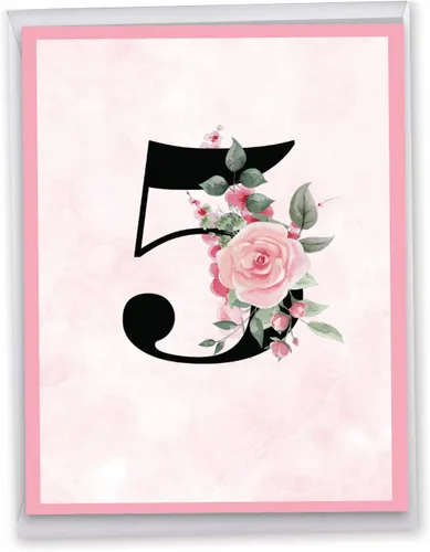 Miniatura 10 de NobleWorks - Tarjeta de felicitación de aniversario de 5ª boda grande de 8.5 x 11 pulgadas - Matrimonio de 5 años con sobre para hombres, mujeres