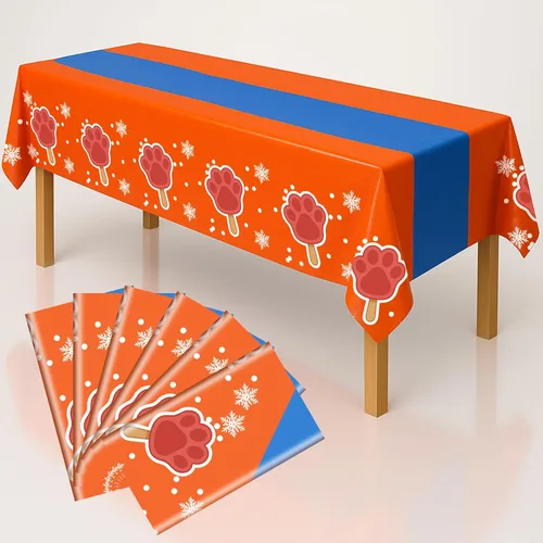 Miniatura 14 de Mantel rectangular de 3 piezas para decoración de fiestas de cumpleaños, mantel de plástico de 108 x 54 pulgadas, desechable, suministros