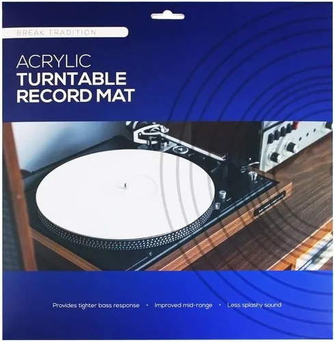 Miniatura 3 de Break Tradition Tapete acrílico para tocadiscos – Accesorios de discos de vinilo para tocadiscos LP – Alfombrilla giratoria premium para reducir