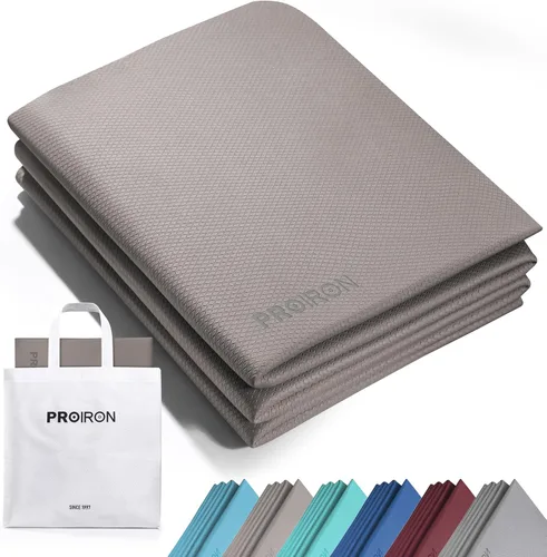 Miniatura 13 de PROIRON Esterilla de Yoga Plegable 0.24"/0.16" para Entrenamiento en Casa y Viajes, Esterillas de Yoga de Viaje Antideslizantes con Bolsa