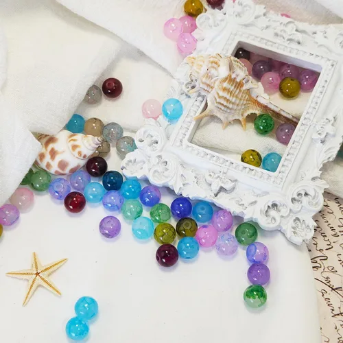 Miniatura 2 de Kit para hacer pulseras de 1200 piezas de cuentas de vidrio de 8mm, cuentas de cristal de 24 colores para hacer joyas, 2 cajas de cuentas