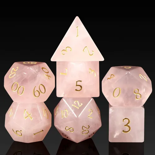 Miniatura 11 de Juego de dados Aagte D&D DNDND Un juego completo de dados de piedra DND con estuche de regalo magnífico para juego de mesa Dungeons and Dragons