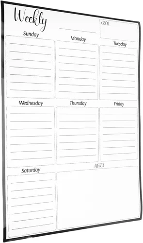 Miniatura 8 de Hyuduo Magnet Planner, Weekly Dry Erase Board for Fridge with Powerful Magnet, Erasable Reusable Vertical Layout PET Material, for Family Meal
