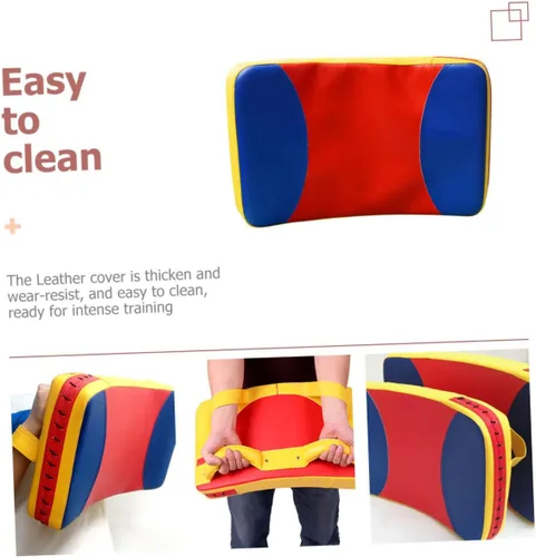 Miniatura 8 de Toddmomy Kickboxing Taekwondo Kick Protector de cuero Protector de zócalo de boxeo de boxeo de pared Kick Pad Kicking Strike Shield Pad Protector