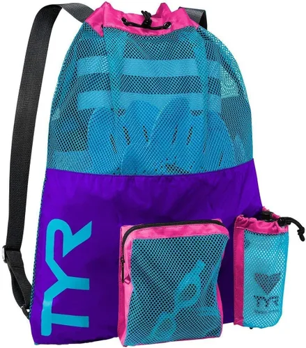 Miniatura 2 de TYR Mochila unisex de malla grande para momia, morado/azul/rosa, 40L