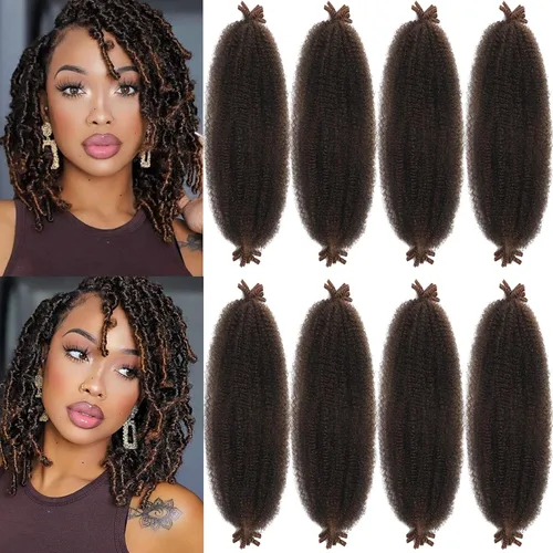 Miniatura 63 de Marley Twist - Cabello trenzado de 10 pulgadas, cabello trenzado preseparado y afro trenzado, 8 paquetes para rastas sintéticas desgastadas