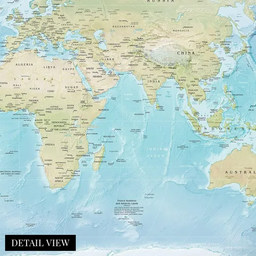 Miniatura 2 de HISTORIX Póster de mapa del mundo 2021, póster de mapa del mundo de 18 x 24 pulgadas, arte de pared de mapa del mundo, póster grande de mapa