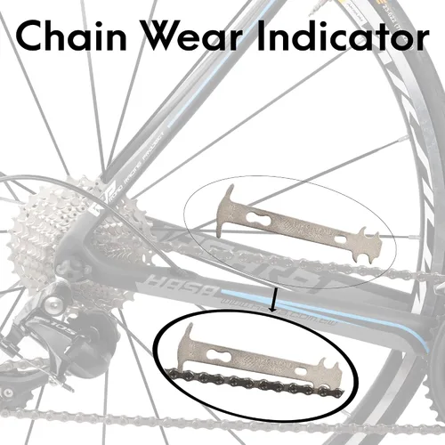 Miniatura 2 de BikeHand - Comprobador de desgaste de cadena de bicicleta para bicicleta, alicates de eslabones maestros rápidos y herramienta de remache