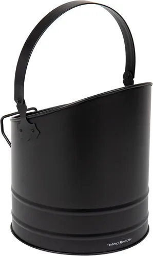 Miniatura 6 de Mind Reader Cubo para cenizas para chimenea, capacidad de 6 L (1.5 galones), estufa de leña, accesorios para chimenea, metal, 9 pulgadas de largo x