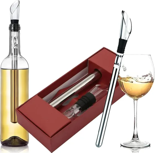 Miniatura 3 de Enfriador de vino pequeño enfriador de vino 3 en 1 de acero inoxidable enfriador de botellas de vino enfriadores de vino sin hielo para botellas