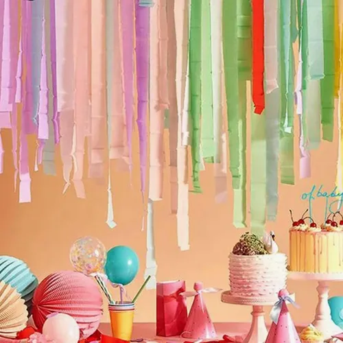 Miniatura 5 de GAKA Serpentinas de papel crepé azul marino amarillo de 1.8 pulgadas de ancho, 82 pies por rollo, 6 rollos de 2 colores para varios cumpleaños