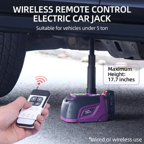 Miniatura 2 de Gato eléctrico para coche hidráulico inalámbrico con control remoto de 5 toneladas 18V, gato de suelo portátil pequeño inalámbrico para cambio