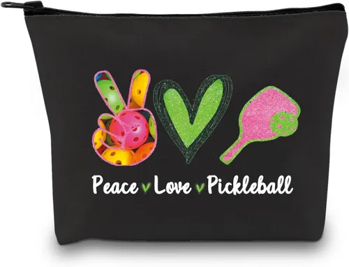 Miniatura 9 de XYANFA Bolsa de cosméticos Pickleball - Multicolor, grande - Regalo para mujer - Impermeable, ligera, portátil