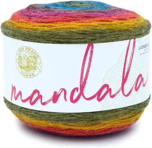 Miniatura 21 de Lion Brand Yarn Mandala - Hilo multicolor para ganchillo,tejido y manualidades, color Liger, 1770 pies, paquete de 1 unidad