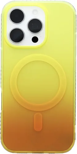 Miniatura 20 de Funda degradada para iPhone 14 Pro - Diseño multicolor degradado naranja y amarillo, resistente a los impactos y con imanes