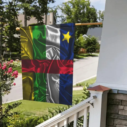 Miniatura 8 de Silk Style Flag Of The Central African Republic Garden Flag 12.5"x18" Inch Double Sided Garden Flags Home Lawn Outdoor Decor Flags Party Banner