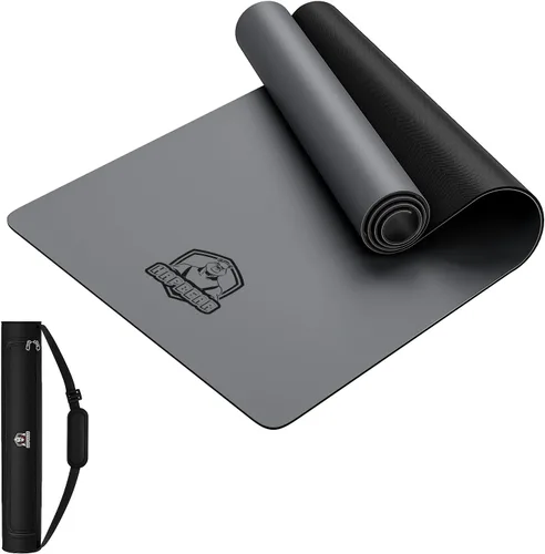 Miniatura 8 de HAPBEAR Large Yoga Mat 72"x30" - 5mm Thick PU Top & Rubber Bottom - Non-Slip Wide Exercise Mat with Dual Layers - High Shock Absorption for