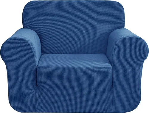 Miniatura 78 de CHUN YI - Funda elástica de 1 pieza para sillón grande, funda protectora suave de Jacquard con elastano, detalle de cuadros y parte inferior