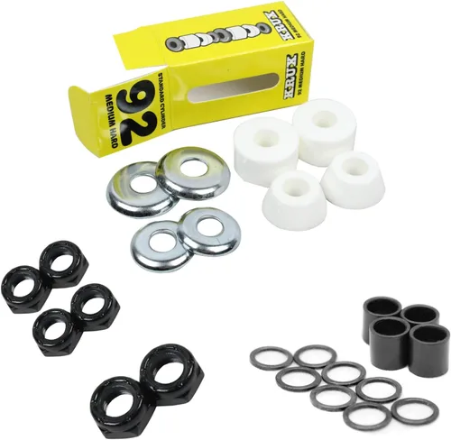 Miniatura 7 de Krux - Bujes para patineta con eje de bolsa de diez centavos, tuercas Kingpin y kit de velocidad, paquete de reconstrucción/actualización que se