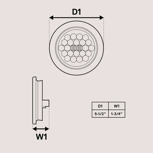 Miniatura 5 de Faro trasero redondo de 4 pulgadas con 24 LED de luz blanca clara, para reversa de camiones RV. Certificado DOT, ojal y enchufe incluidos Rojo