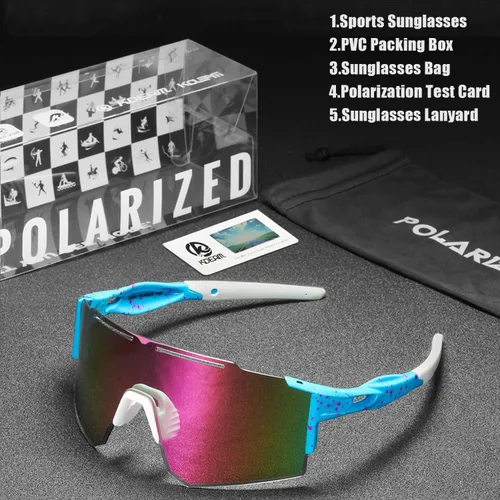 Miniatura 6 de Gafas de sol deportivas polarizadas para hombres y mujeres, gafas de sol para correr, jóvenes, ciclismo, béisbol, protección UV400 C8