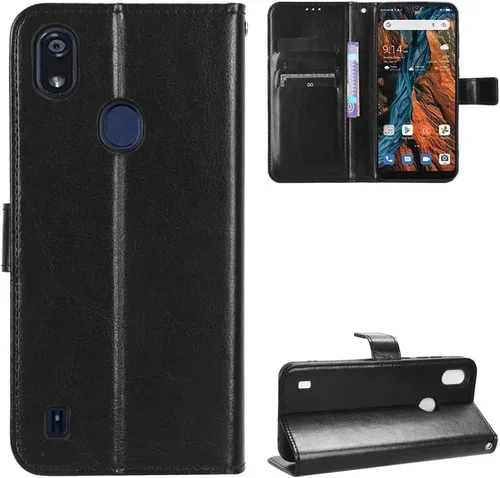 Miniatura 36 de Funda para Boost Mobile Celero 5G + Funda de piel con tapa para Boost Mobile Celero 5G Plus, color negro