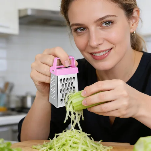 Miniatura 3 de OSALADI Mini rallador de queso, paquete de 6 ralladores de cocina de acero inoxidable para ajo, jengibre y verduras, triturador de caja multifunción