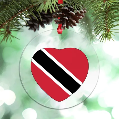 Miniatura 14 de Adorno de Navidad personalizado de la bandera de Venezuela 2023, adornos de corazón para árboles de Navidad, acrílico país, ciudad, recuerdo