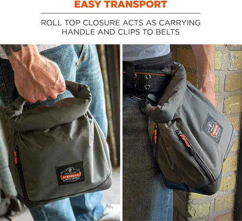 Miniatura 5 de Ergodyne Arsenal 5186 - Bolsa de almacenamiento para máscara respiradora, se adapta a respiradores de media cara y completa, cierre superior