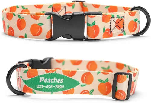 Peaches Dog Collar Personalized (X-Small 5/8")