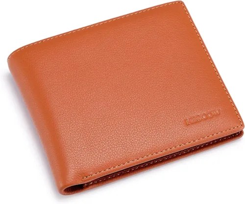 Miniatura 29 de HISCOW Billeteras plegables de cuero de grano completo para hombres, billetera minimalista delgada para hombre, regalos para papá, cumpleaños, día