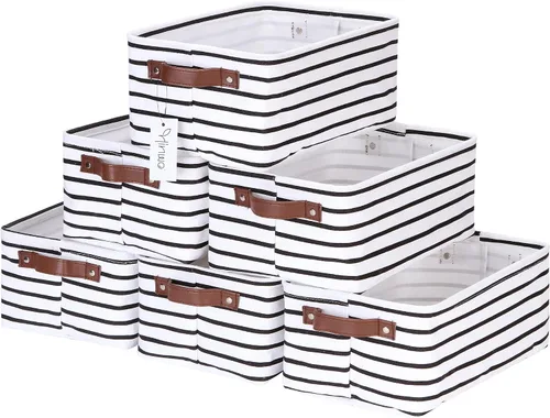 Miniatura 41 de Hinwo 31L Bolsas de almacenamiento grandes, organizadores de armario y almacenamiento, cestas de estante, cestas de almacenamiento plegables