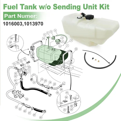 Miniatura 4 de Depósito de Gasolina para Carro de Golf Club Car DS - Compatible con 1992 y posteriores 1013970 1016003