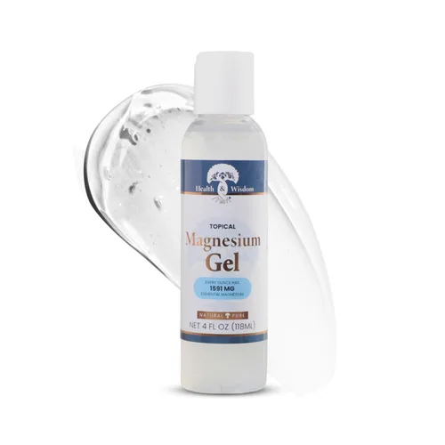 Miniatura 12 de Health and Wisdom Gel de magnesio puro con extracto de algas marinas y aloe vera, alivio tópico muscular y articular, hidratante natural y pura