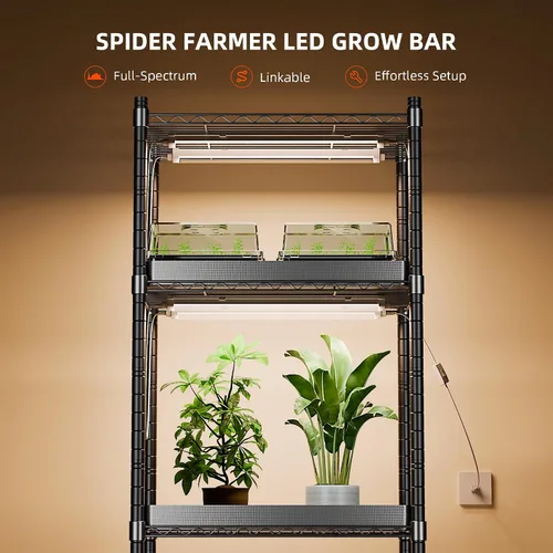 Miniatura 6 de Spider Farmer Luces LED de cultivo de 1 pie para plantas de interior, espectro completo (3000 K+5000 K+660 nm), 40 W