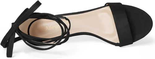 Miniatura 4 de Allegra K Sandalias con cordones de tacón de gatito para mujer