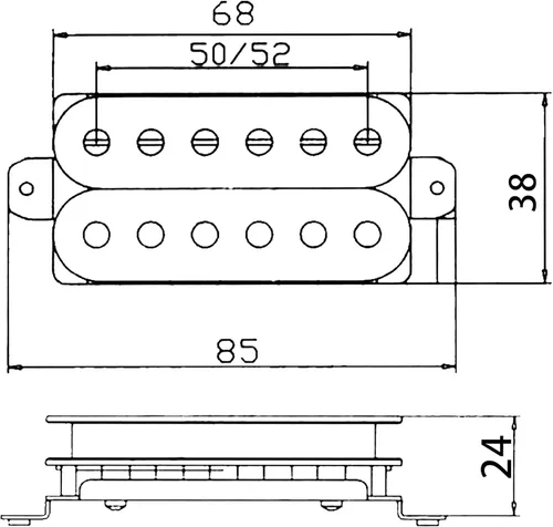 Miniatura 6 de Juego de pastillas de puente para guitarra eléctrica, imán de alto rendimiento, compatible con pastilla de guitarra eléctrica N/B, 1 par (rojo)