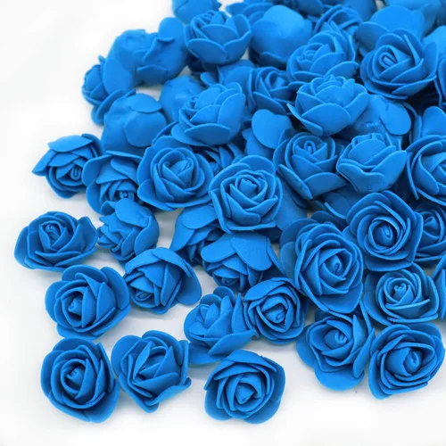 Miniatura 8 de D-Seven Flores artificiales, 100 unidades, mini rosas de espuma para manualidades, ramos de boda, centros de mesa de baby shower, arreglos florales