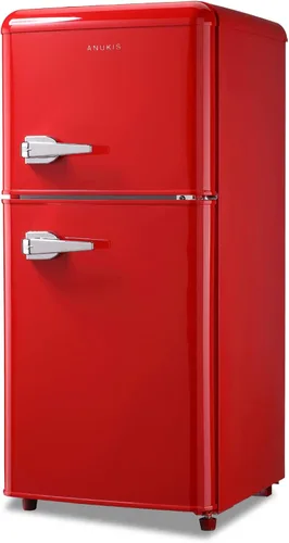 Miniatura 10 de Anukis - Refrigerador compacto de 3.2 pies cúbicos de 2 puertas con congelador para departamento, recámara, oficina, familia, sótano, cochera