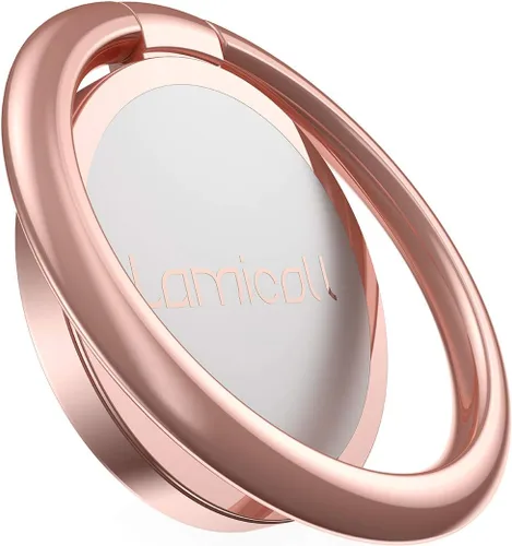Lamicall Anillo para Teléfono Celular Oro Rosa, Soporte Adhesivo Universal con Agarre para Dedos, Compatible con iPhone 17 16 15 Pro Max XR X,