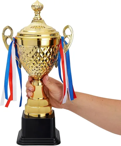 Miniatura 6 de Juvale Gold Trophy Cup - Premio del trofeo de torneo y campeonato - Premios versátiles para fútbol, baloncesto y golf - Recompensas para adultos