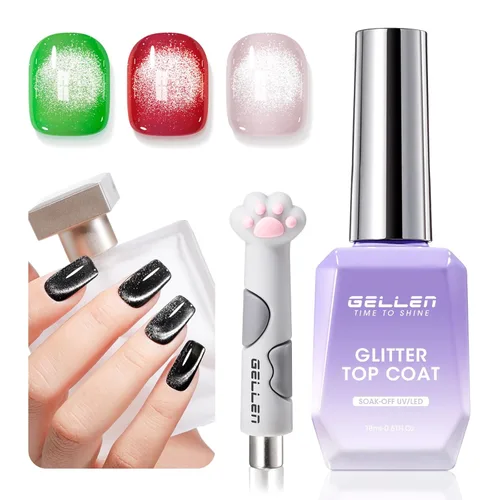 Miniatura 17 de GELLEN Gel constructor de uñas de grado de salón, 5 en 1, sin hema, gel constructor transparente para fortalecedor de ápice de uñas, 0.7 onzas Gel