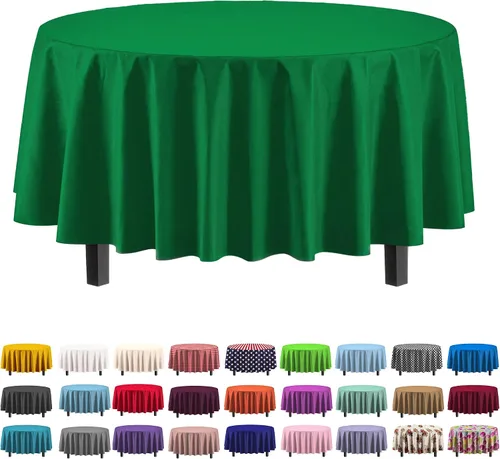 Miniatura 68 de Party Solids Paquete de 6 manteles de plástico prémium de 54 pulgadas x 108 pulgadas. Cubierta de mesa rectangular de plástico - Aqua