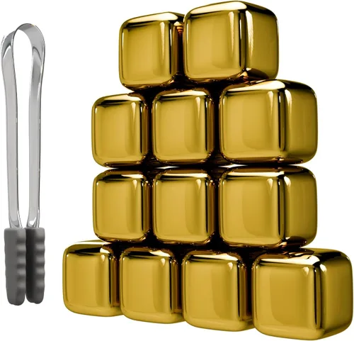 Miniatura 9 de ShanSon Enfriadores de vino, cubos de hielo de metal, 6 unidades, piedras de whisky de acero inoxidable, reutilizables, piedras de whisky
