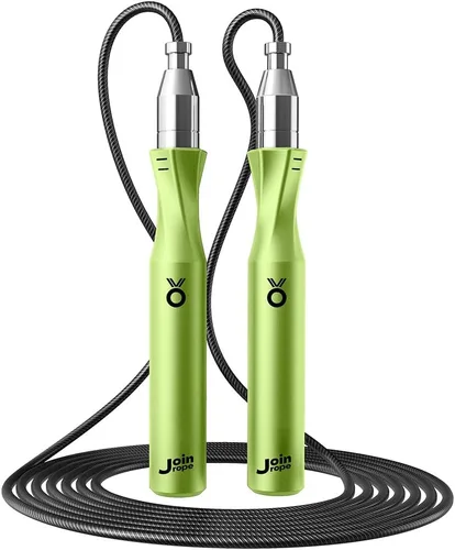 Cuerda de saltar pesada, doble rodamiento suave velocidad de rotación suave, longitud ajustable de un botón para hombres y mujeres, entrenamiento