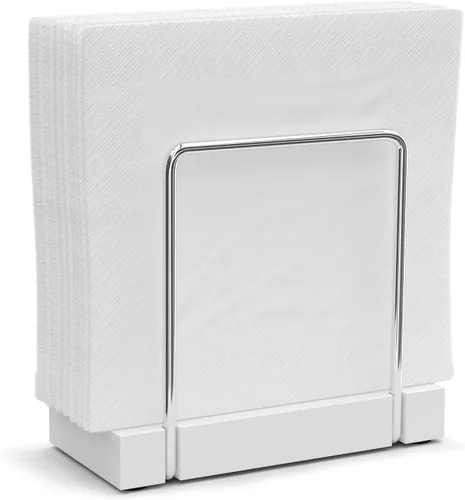 Miniatura 17 de Wican Bandeja para toallas de invitados para baño, servilletas de madera y hierro para tocador, mesa de comedor, cesta de madera para toallas