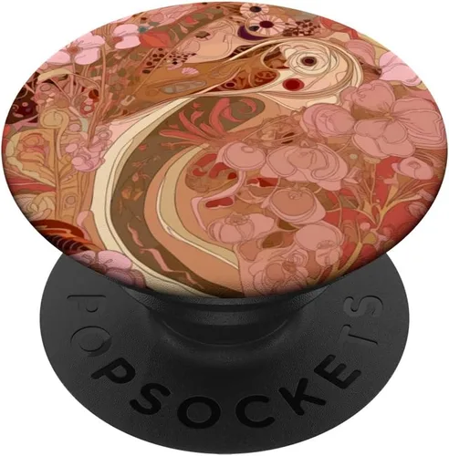 PopSockets Art Nouveau Flores, jardín y naturaleza floral PopSockets intercambiables PopGrip